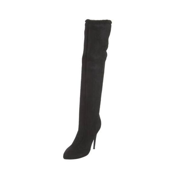 Nina Ricci Shoes - Preloved- Nina Ricci Suede Faux Fur Trim Boots-Sz 9